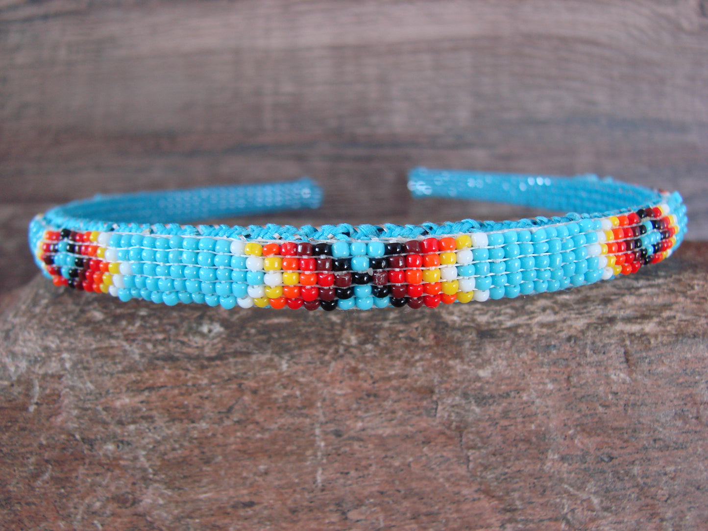 Navajo Indian Hand Beaded Head Band by Raven Cleveland