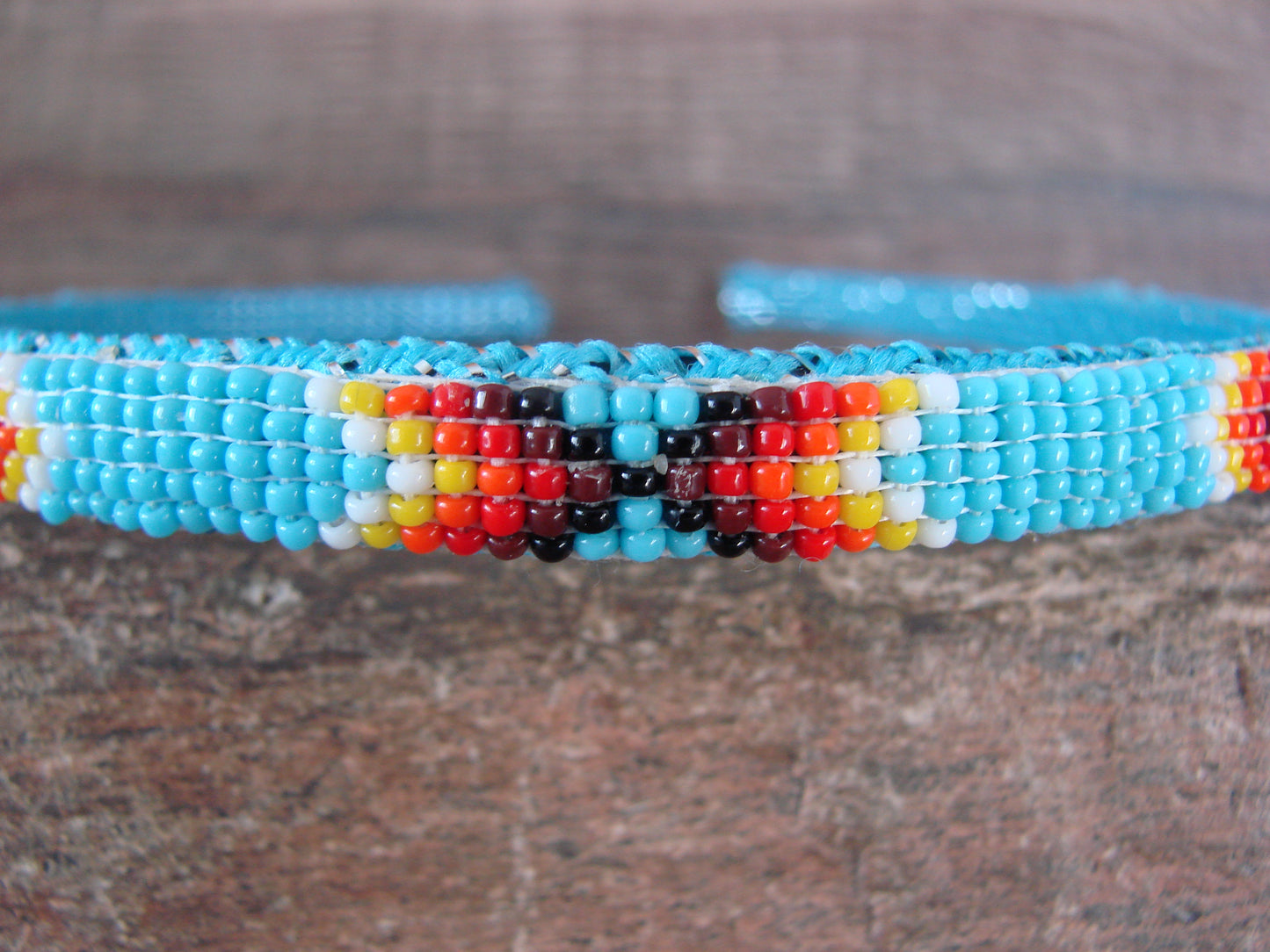 Navajo Indian Hand Beaded Head Band by Raven Cleveland