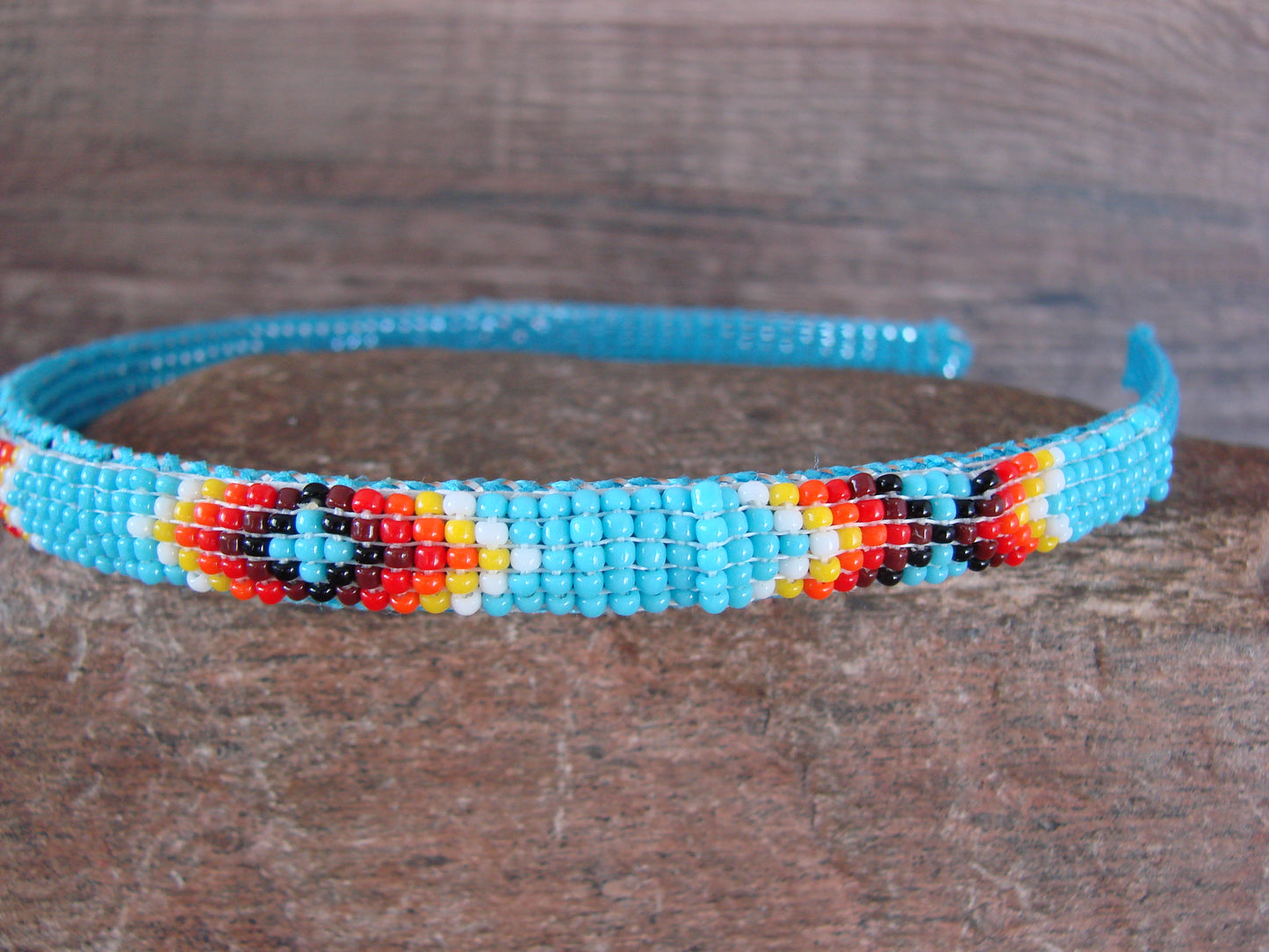 Navajo Indian Hand Beaded Head Band by Raven Cleveland