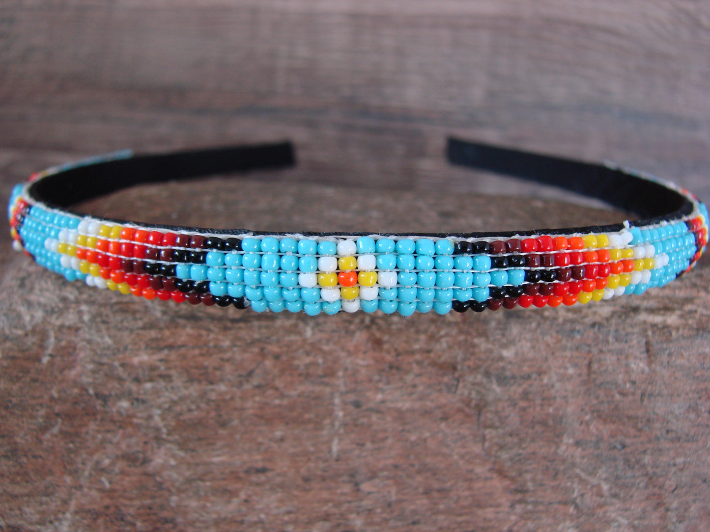 Navajo Indian Hand Beaded Head Band by Raven Cleveland