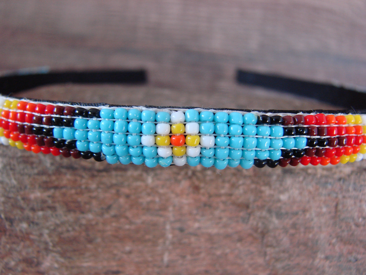 Navajo Indian Hand Beaded Head Band by Raven Cleveland
