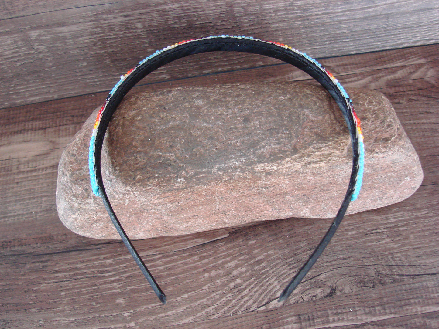 Navajo Indian Hand Beaded Head Band by Raven Cleveland