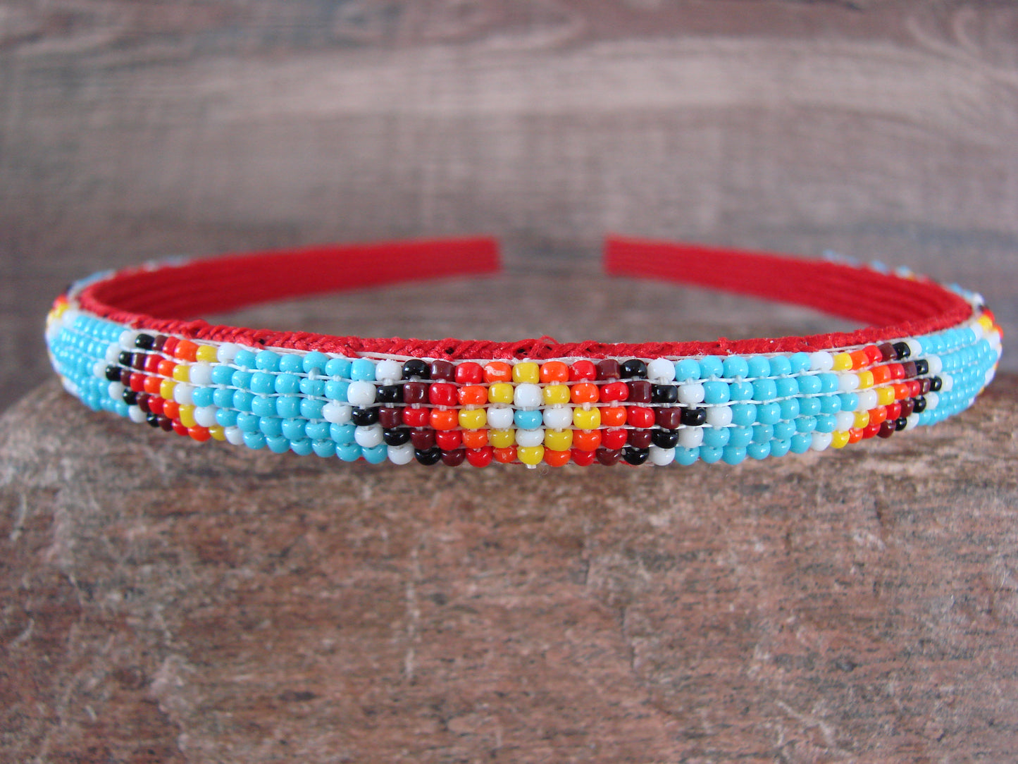Navajo Indian Hand Beaded Head Band by Raven Cleveland