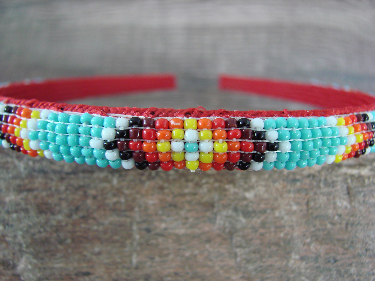 Navajo Indian Hand Beaded Head Band by Raven Cleveland