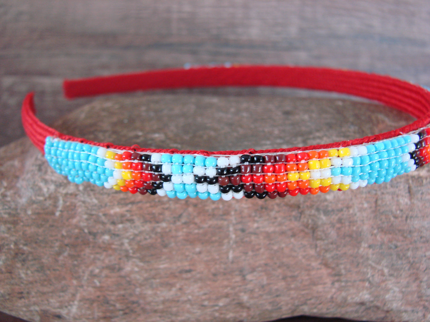 Navajo Indian Hand Beaded Head Band by Raven Cleveland