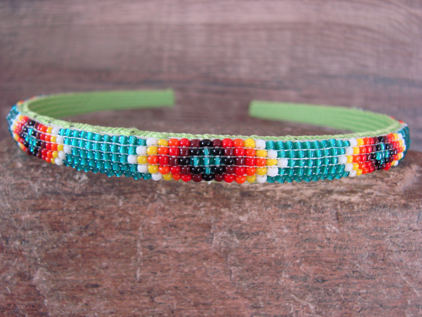 Navajo Indian Hand Beaded Head Band by Raven Cleveland
