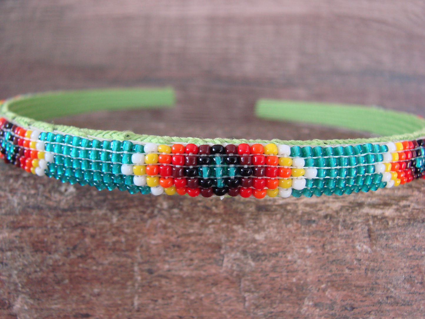 Navajo Indian Hand Beaded Head Band by Raven Cleveland