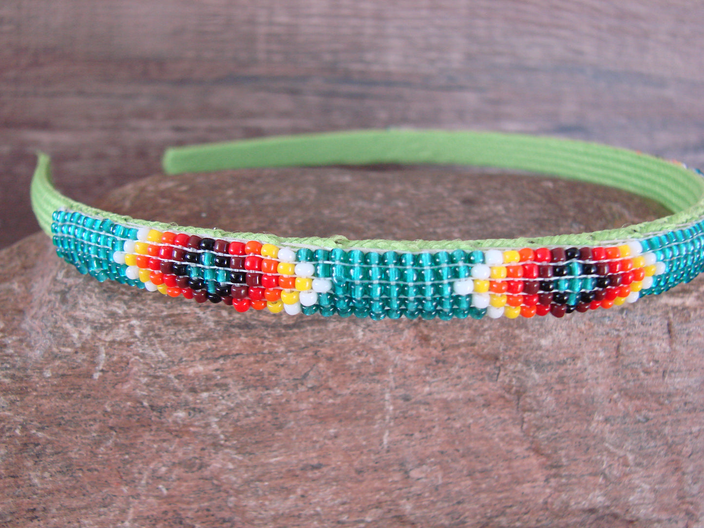 Navajo Indian Hand Beaded Head Band by Raven Cleveland