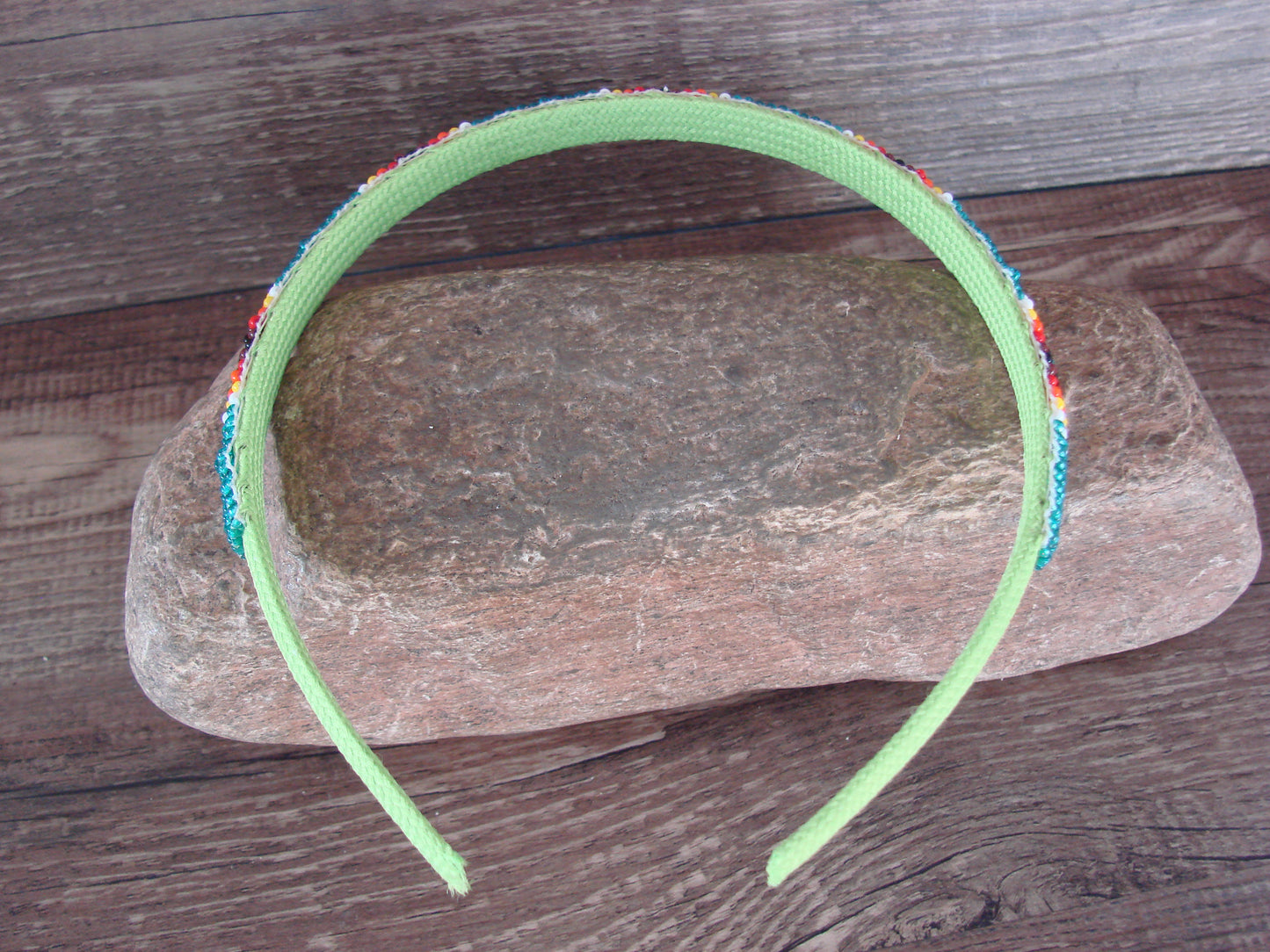 Navajo Indian Hand Beaded Head Band by Raven Cleveland