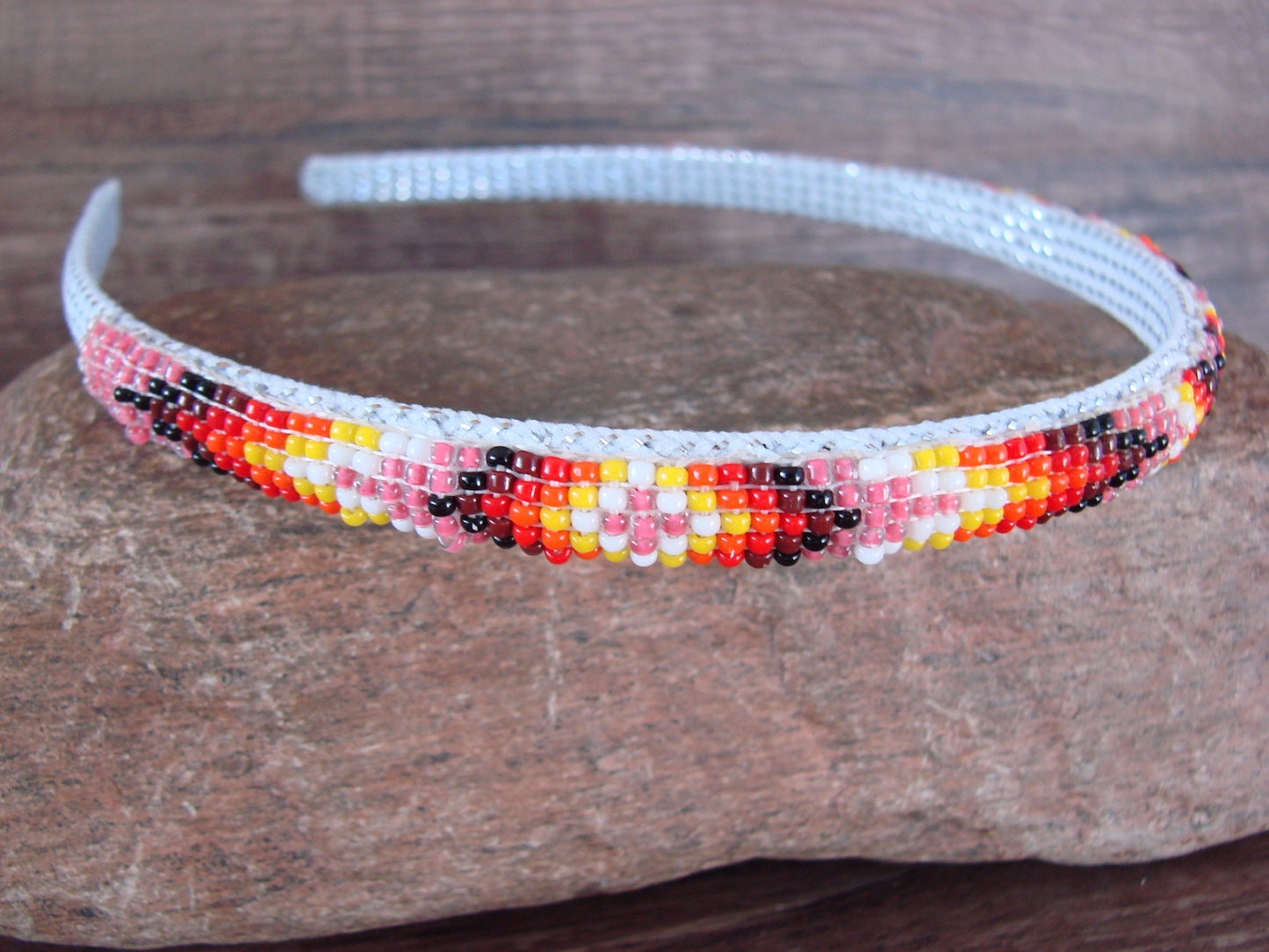 Navajo Indian Hand Beaded Head Band by Raven Cleveland