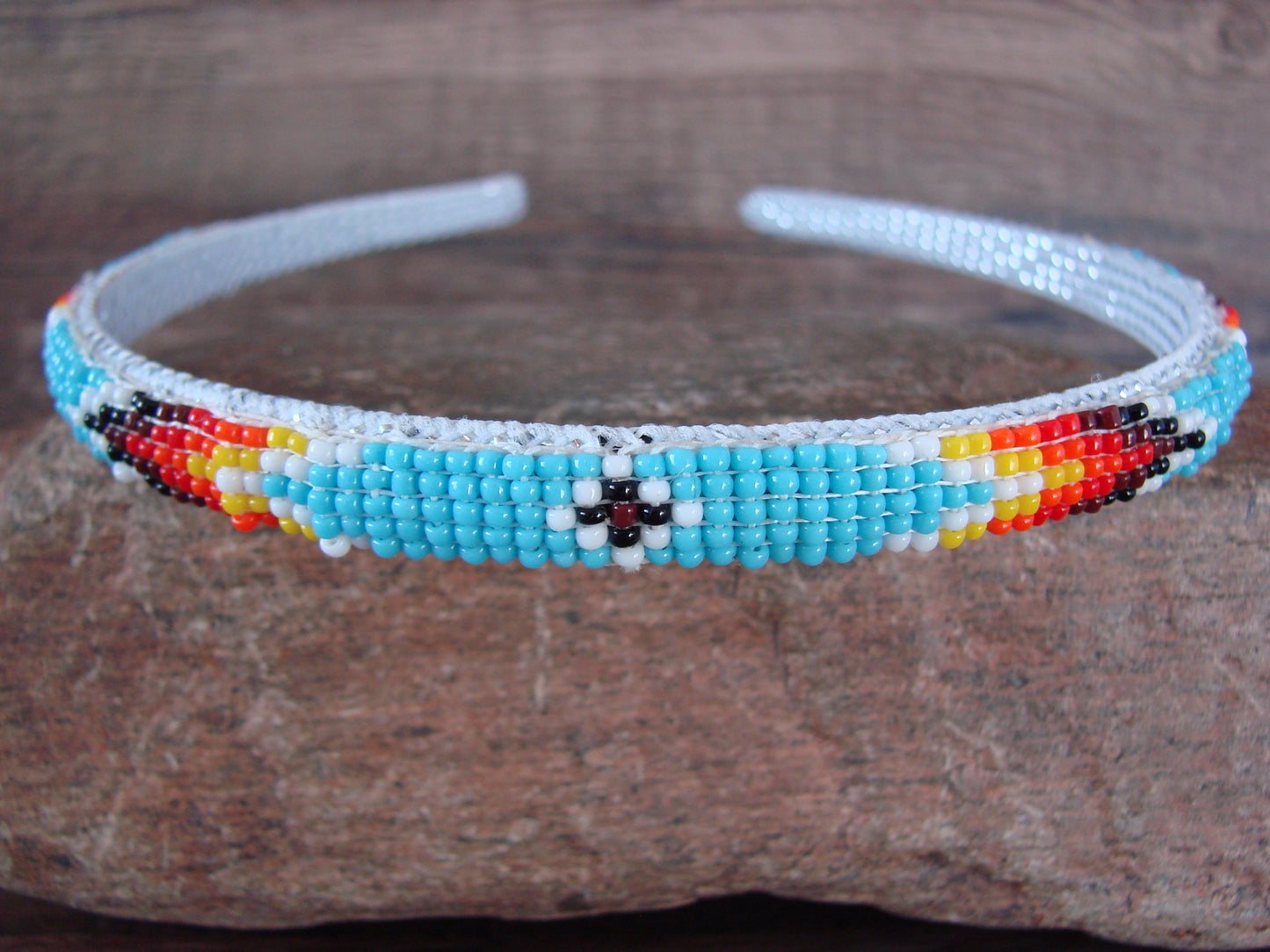 Navajo Indian Hand Beaded Head Band by Raven Cleveland