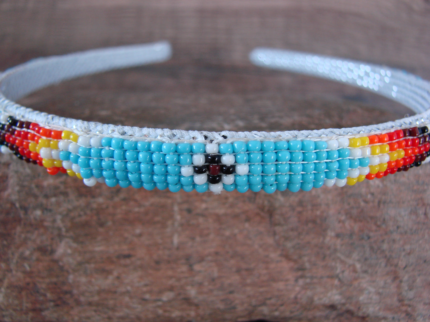 Navajo Indian Hand Beaded Head Band by Raven Cleveland