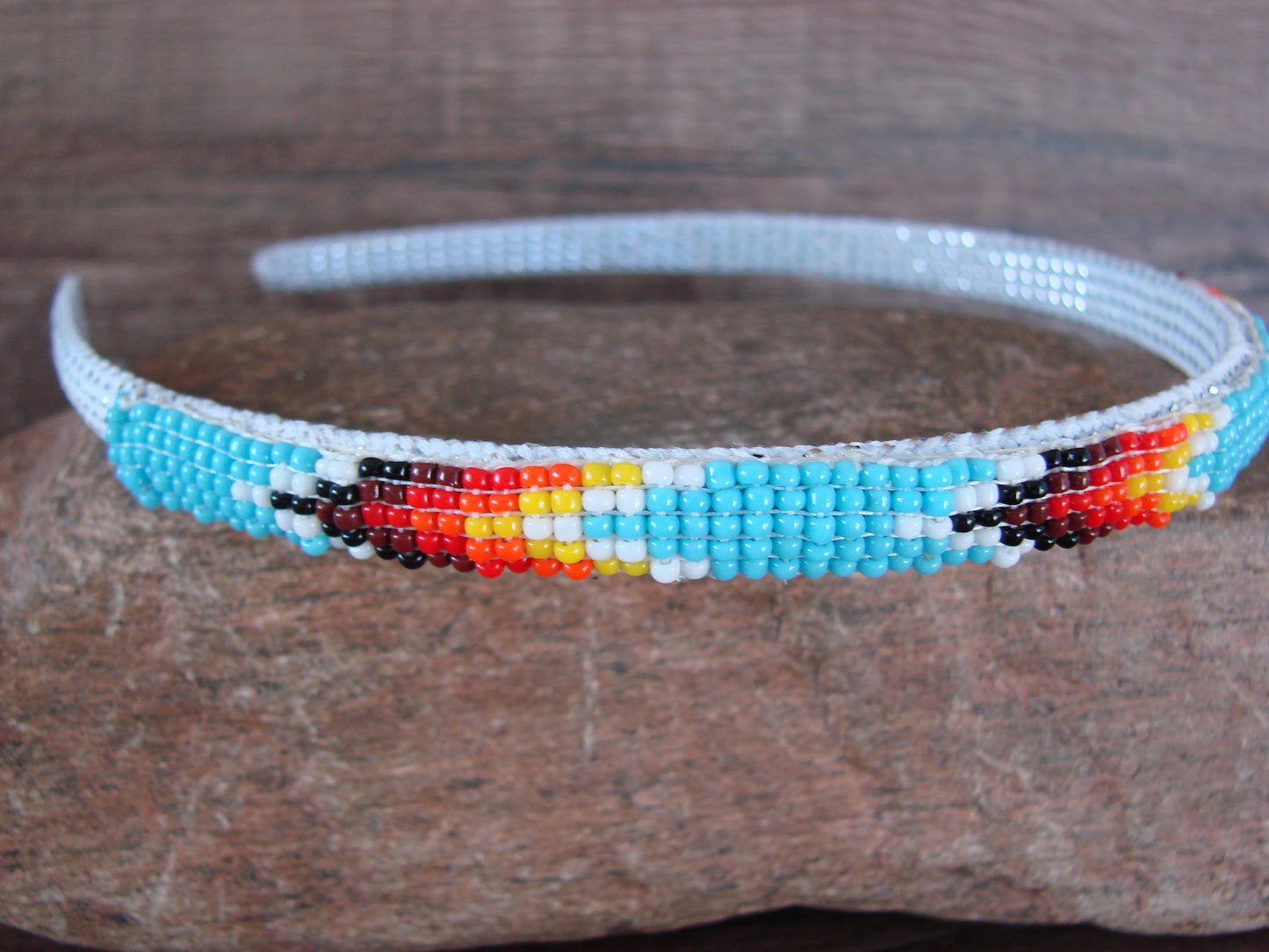Navajo Indian Hand Beaded Head Band by Raven Cleveland