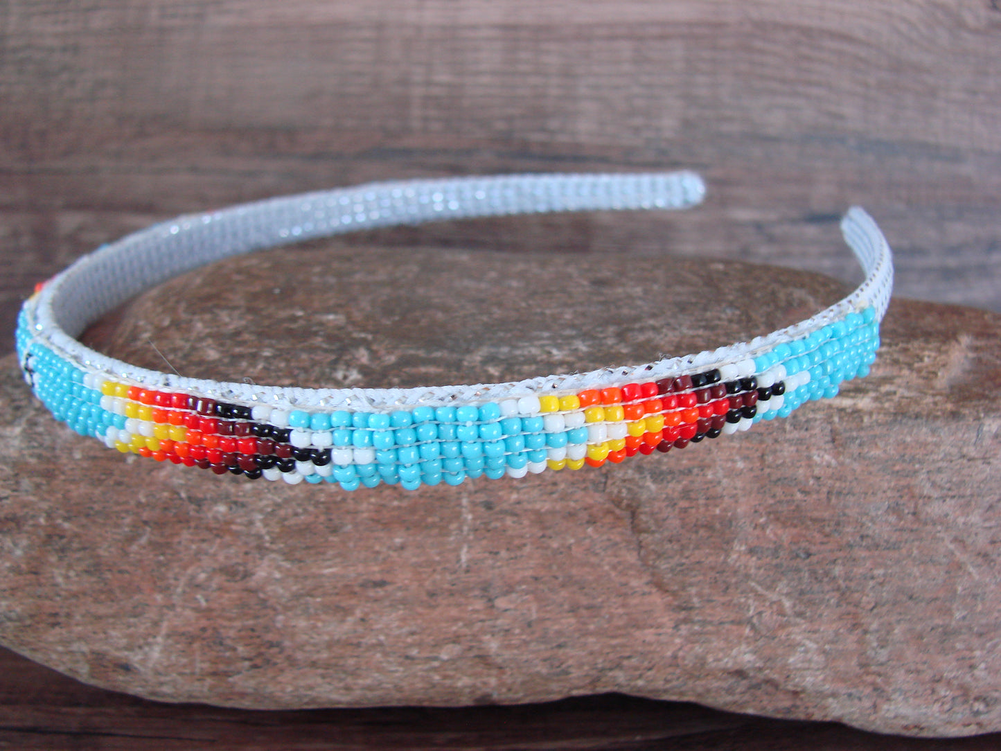 Navajo Indian Hand Beaded Head Band by Raven Cleveland
