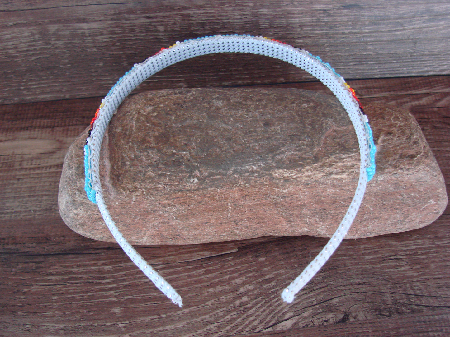 Navajo Indian Hand Beaded Head Band by Raven Cleveland