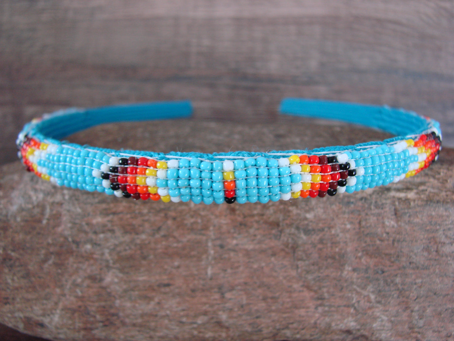 Navajo Indian Hand Beaded Head Band by Raven Cleveland