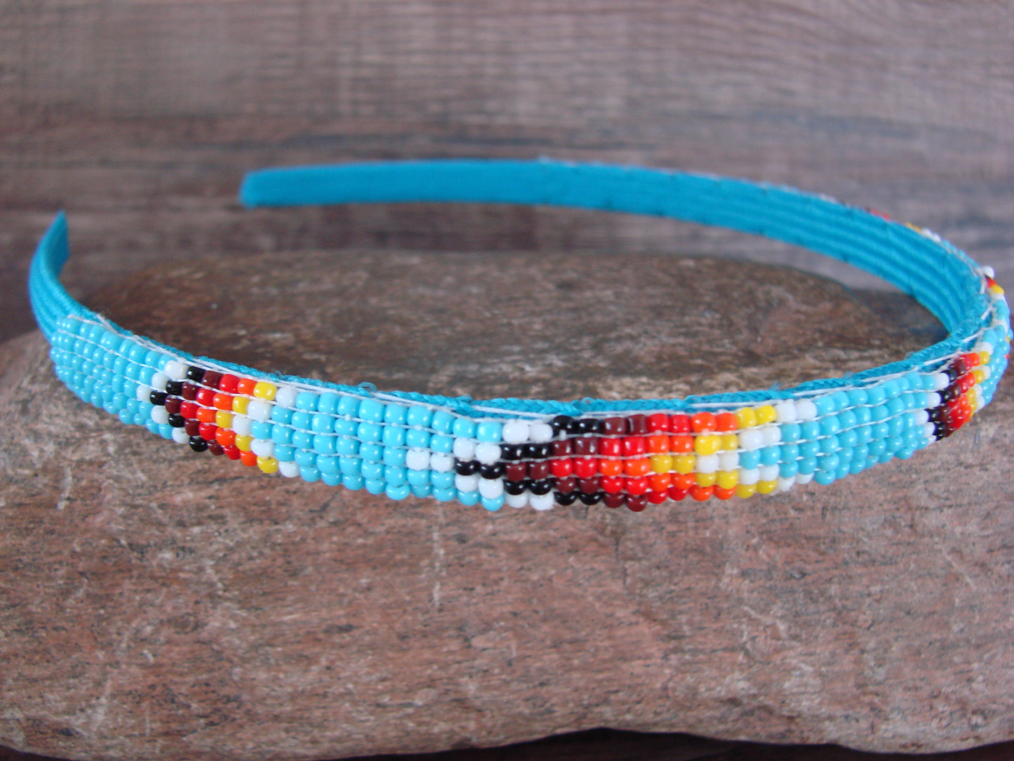 Navajo Indian Hand Beaded Head Band by Raven Cleveland