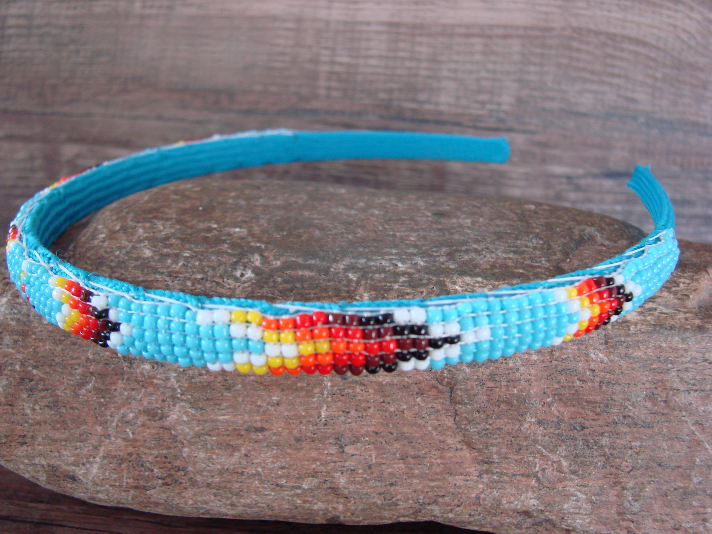 Navajo Indian Hand Beaded Head Band by Raven Cleveland