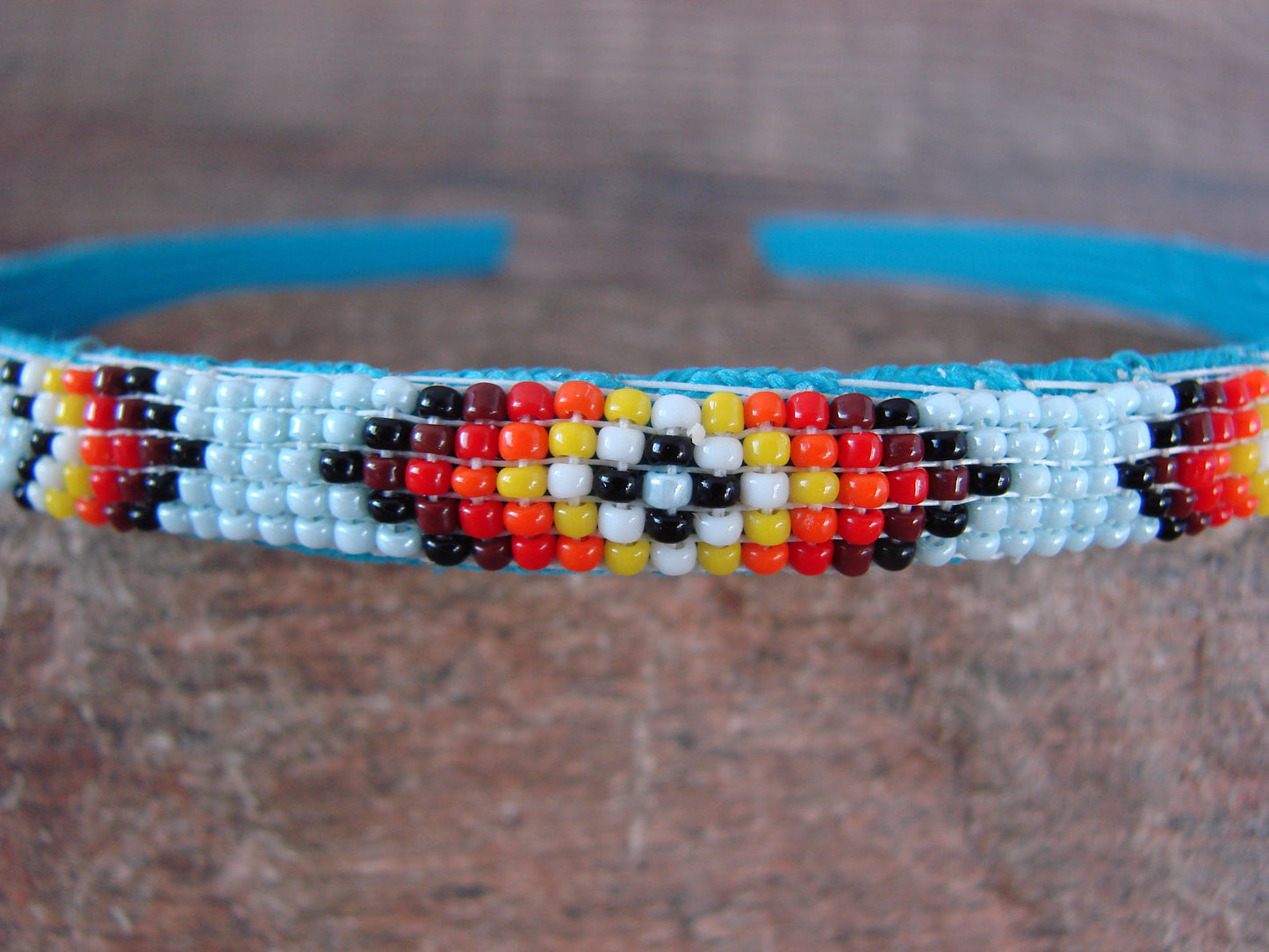 Navajo Indian Hand Beaded Head Band by Raven Cleveland