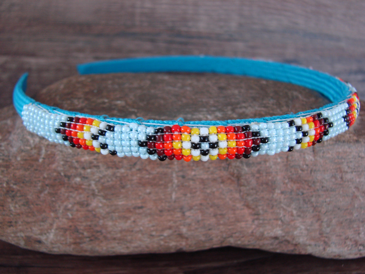 Navajo Indian Hand Beaded Head Band by Raven Cleveland