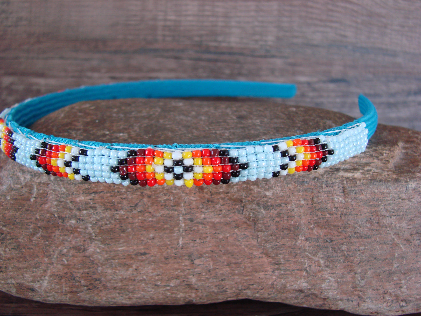 Navajo Indian Hand Beaded Head Band by Raven Cleveland