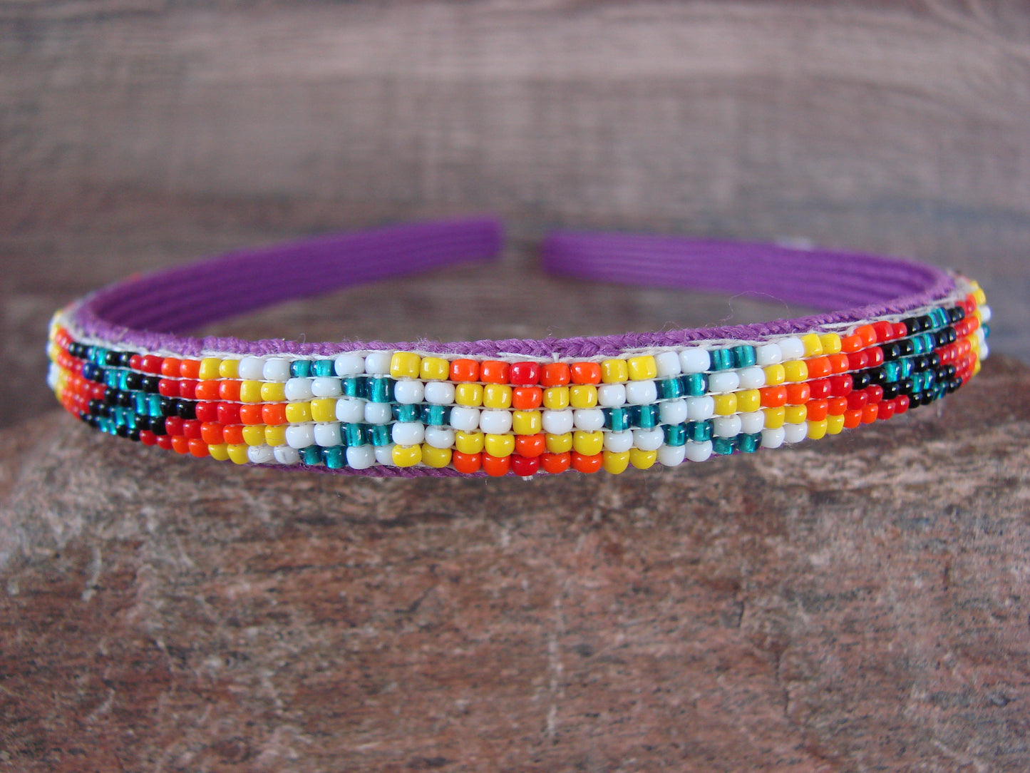 Navajo Indian Hand Beaded Head Band by Raven Cleveland