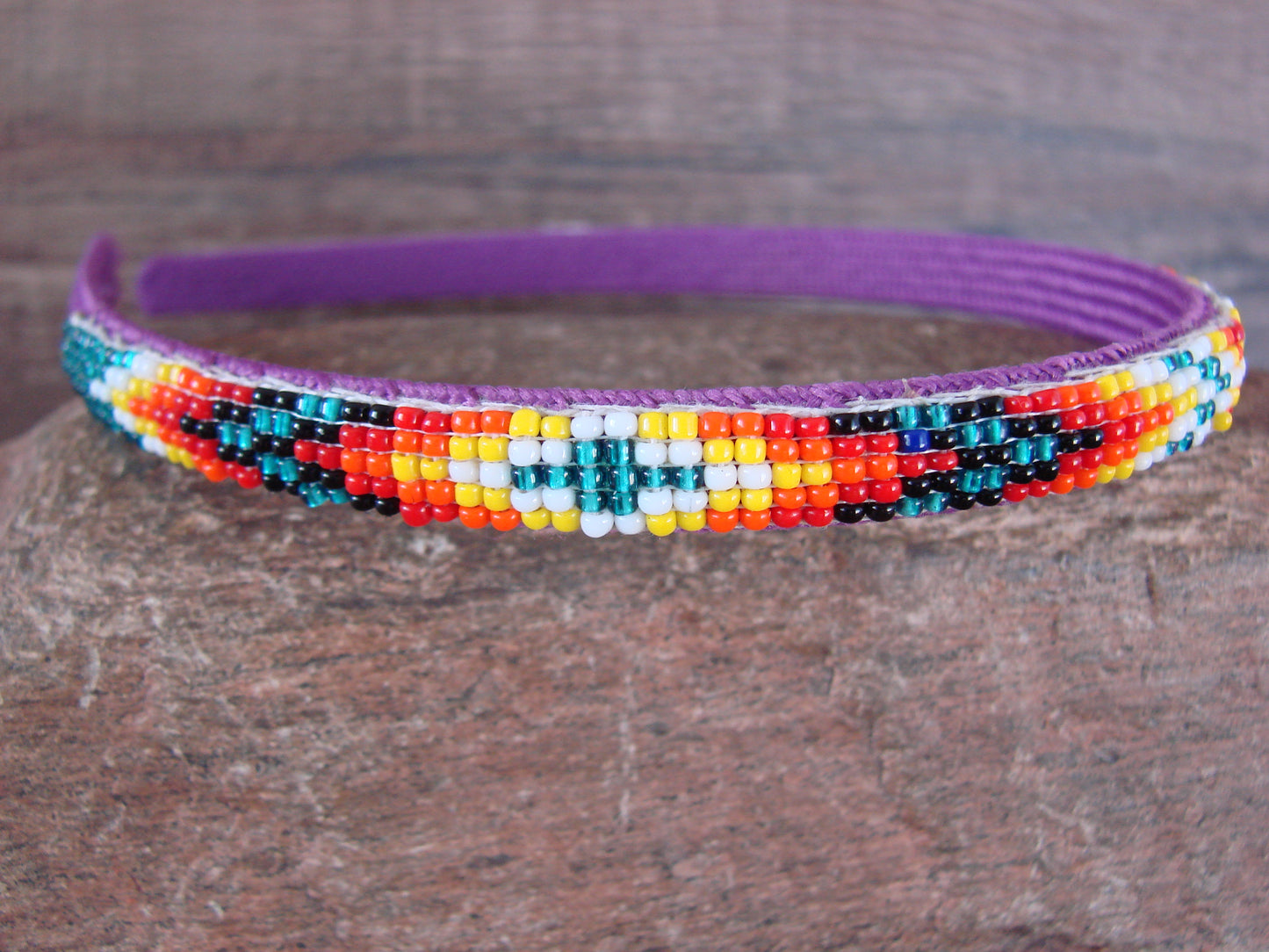 Navajo Indian Hand Beaded Head Band by Raven Cleveland