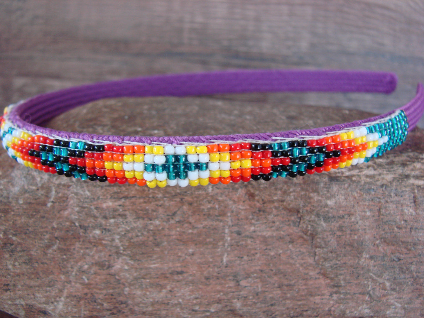 Navajo Indian Hand Beaded Head Band by Raven Cleveland