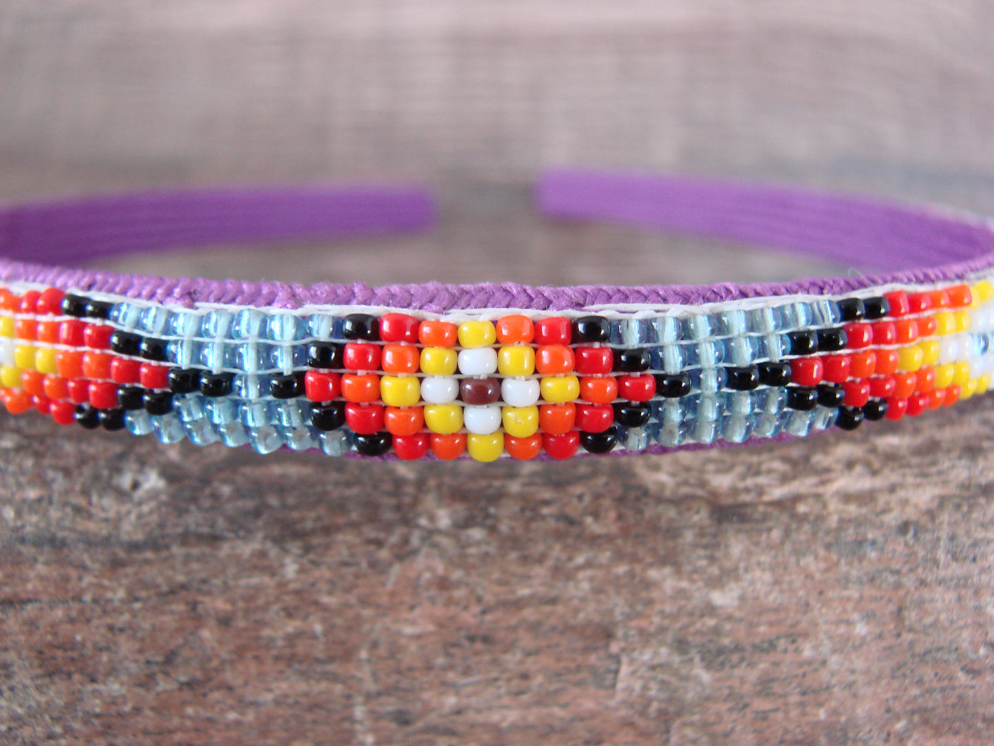 Navajo Indian Hand Beaded Head Band by Raven Cleveland