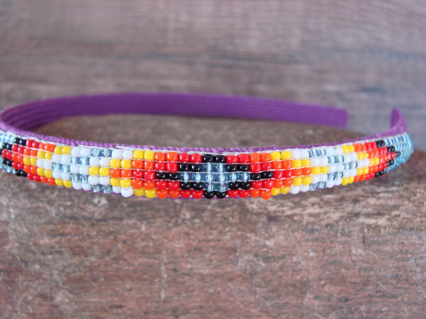 Navajo Indian Hand Beaded Head Band by Raven Cleveland