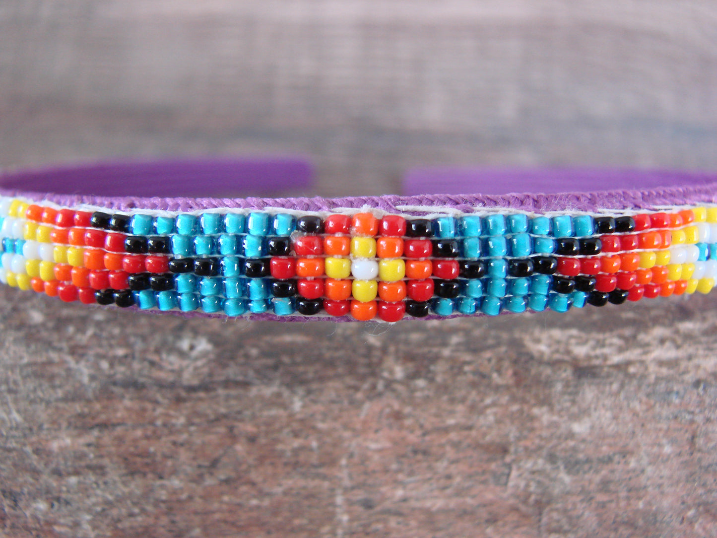 Navajo Indian Hand Beaded Head Band by Raven Cleveland