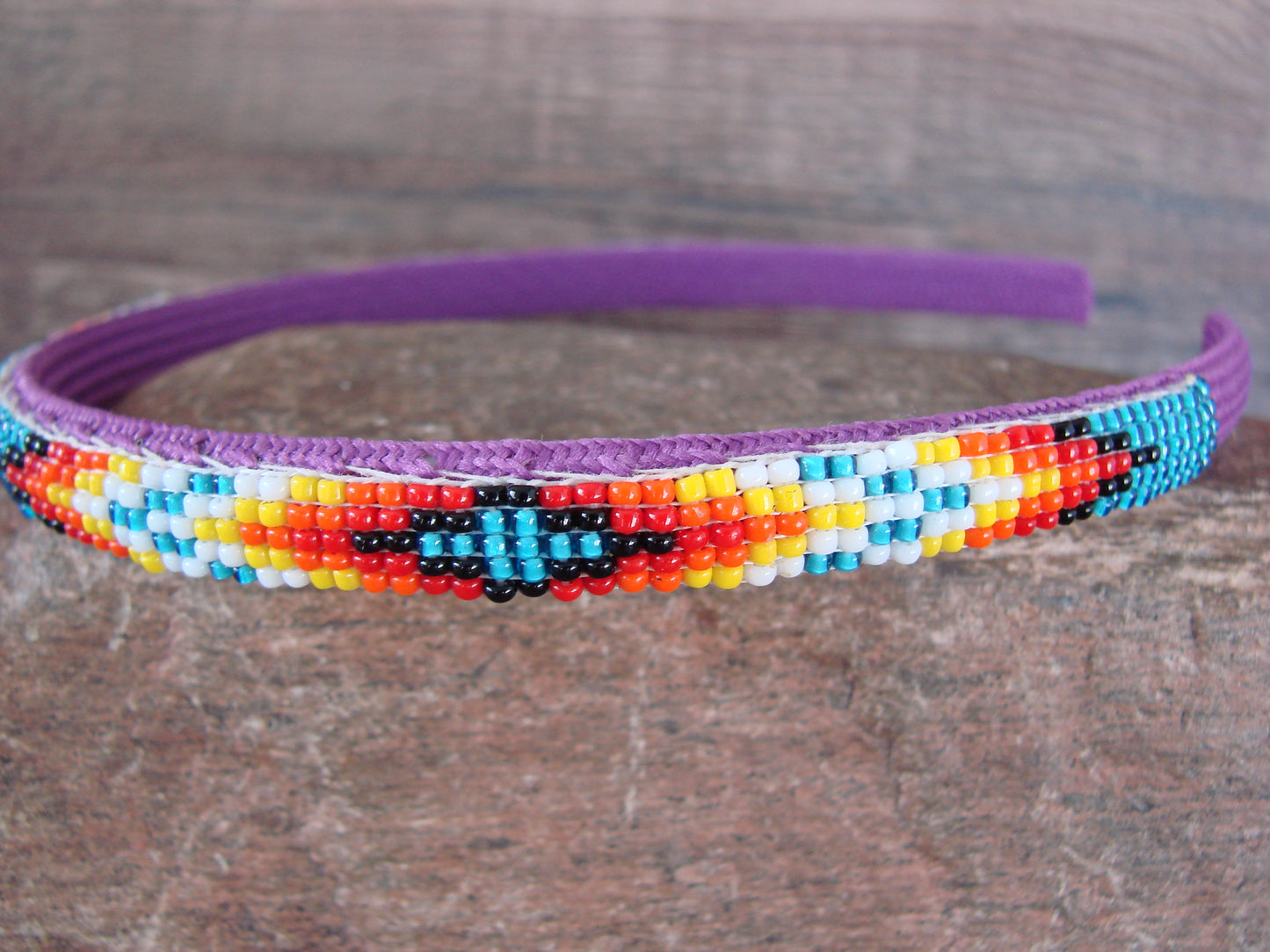 Navajo Indian Hand Beaded Head Band by Raven Cleveland