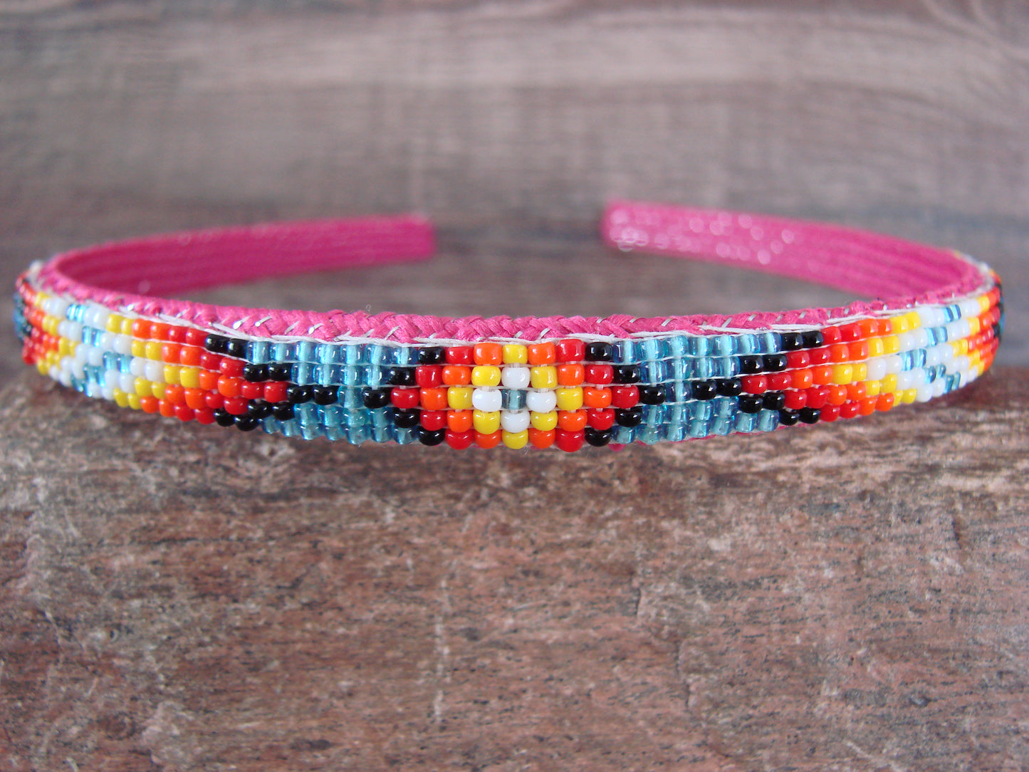 Navajo Indian Hand Beaded Head Band by Raven Cleveland