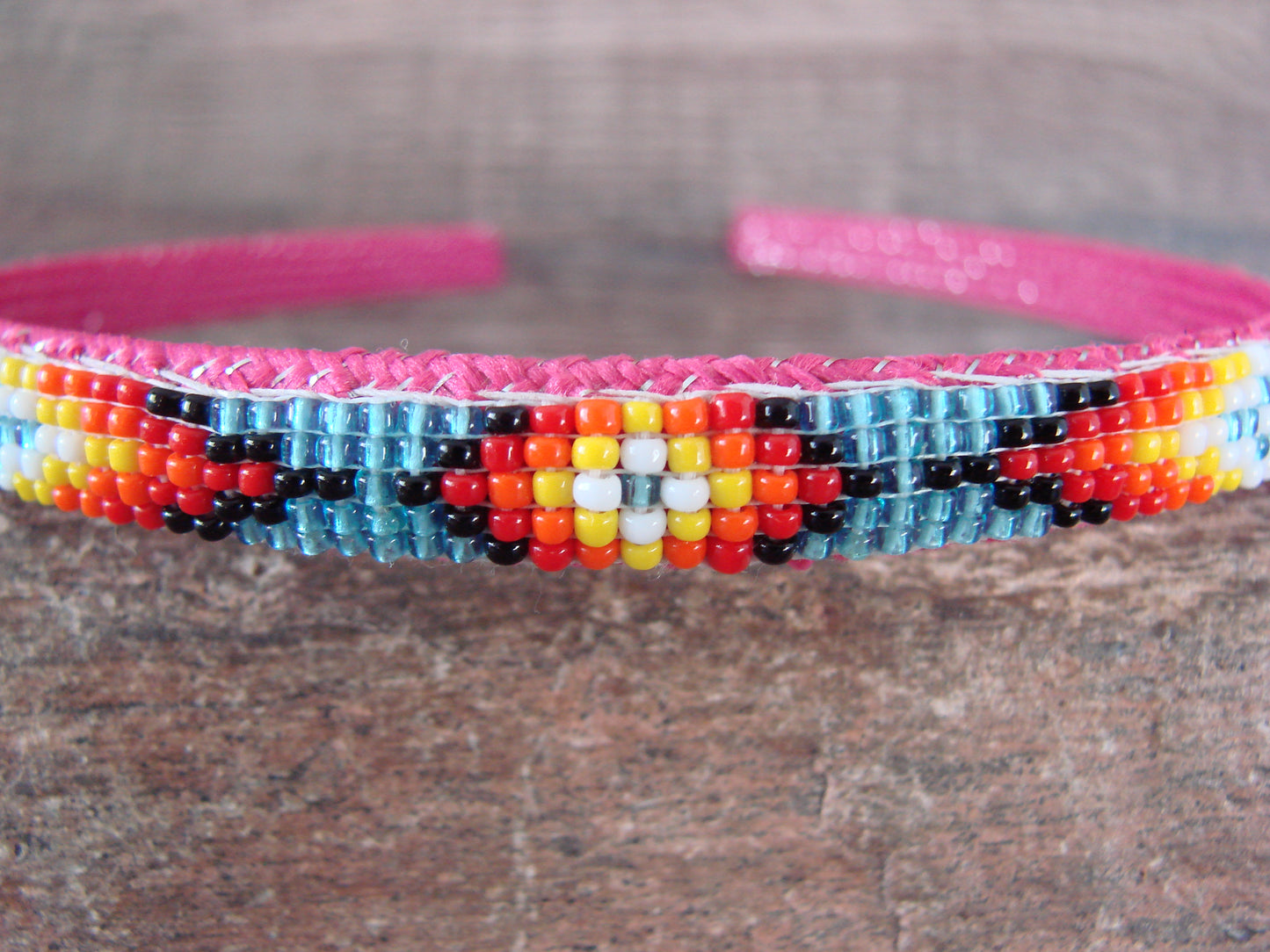 Navajo Indian Hand Beaded Head Band by Raven Cleveland