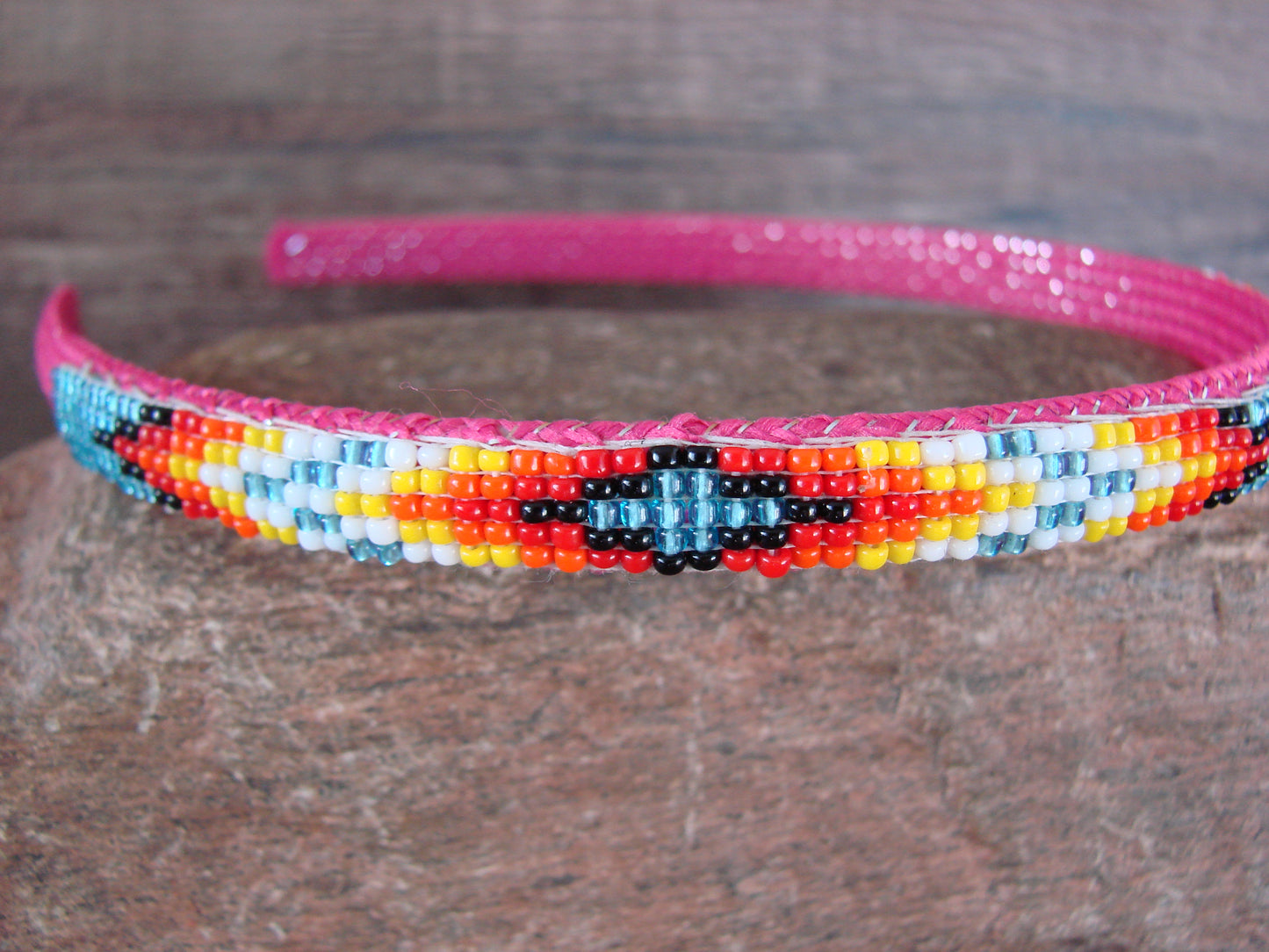 Navajo Indian Hand Beaded Head Band by Raven Cleveland