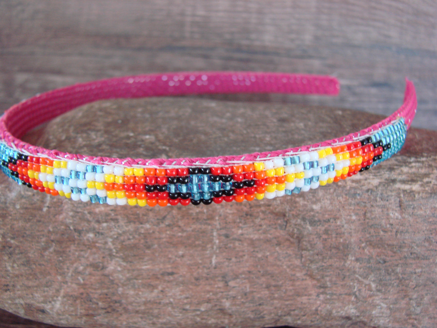 Navajo Indian Hand Beaded Head Band by Raven Cleveland