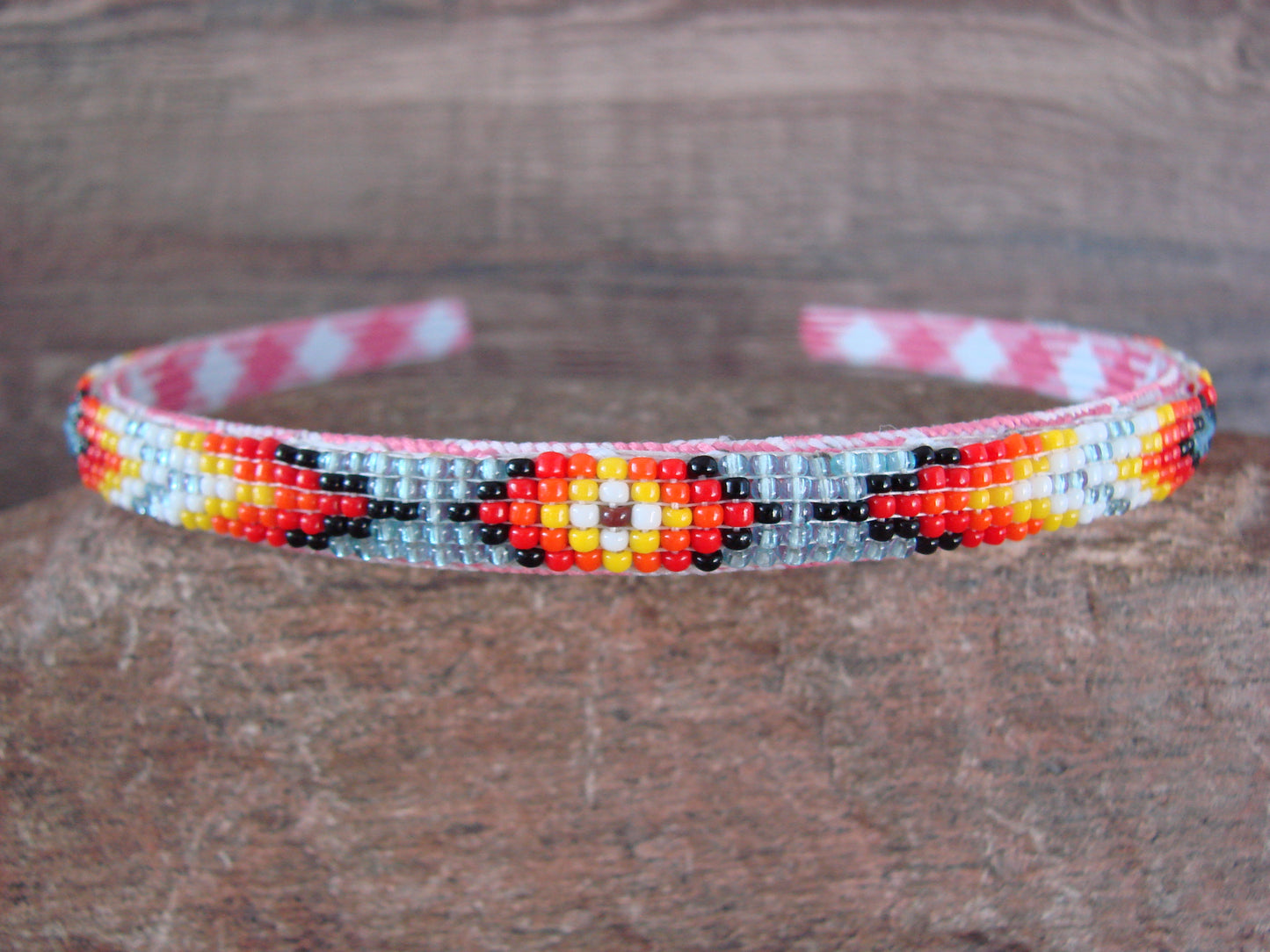 Navajo Indian Hand Beaded Head Band by Raven Cleveland