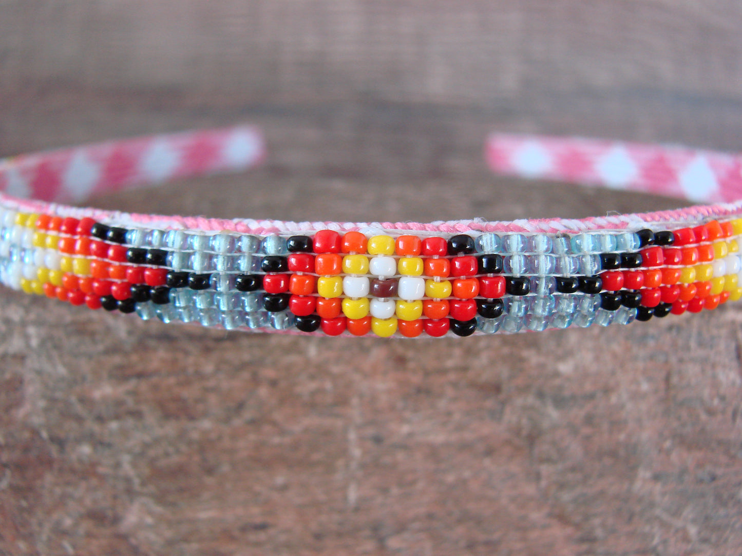 Navajo Indian Hand Beaded Head Band by Raven Cleveland