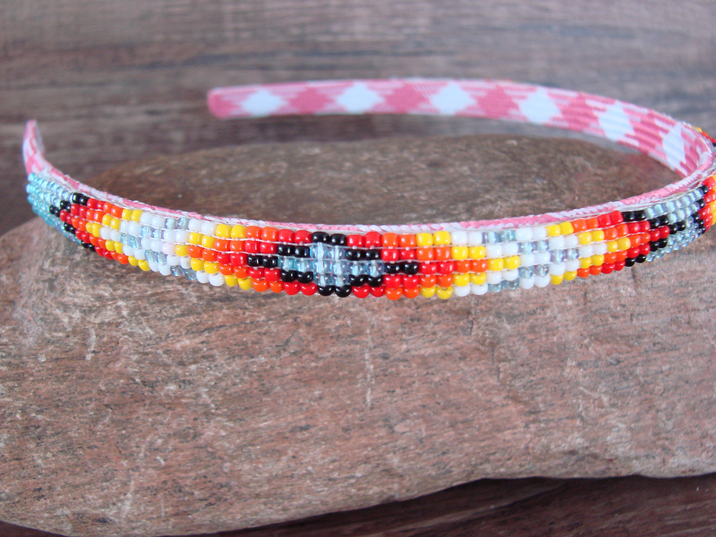 Navajo Indian Hand Beaded Head Band by Raven Cleveland