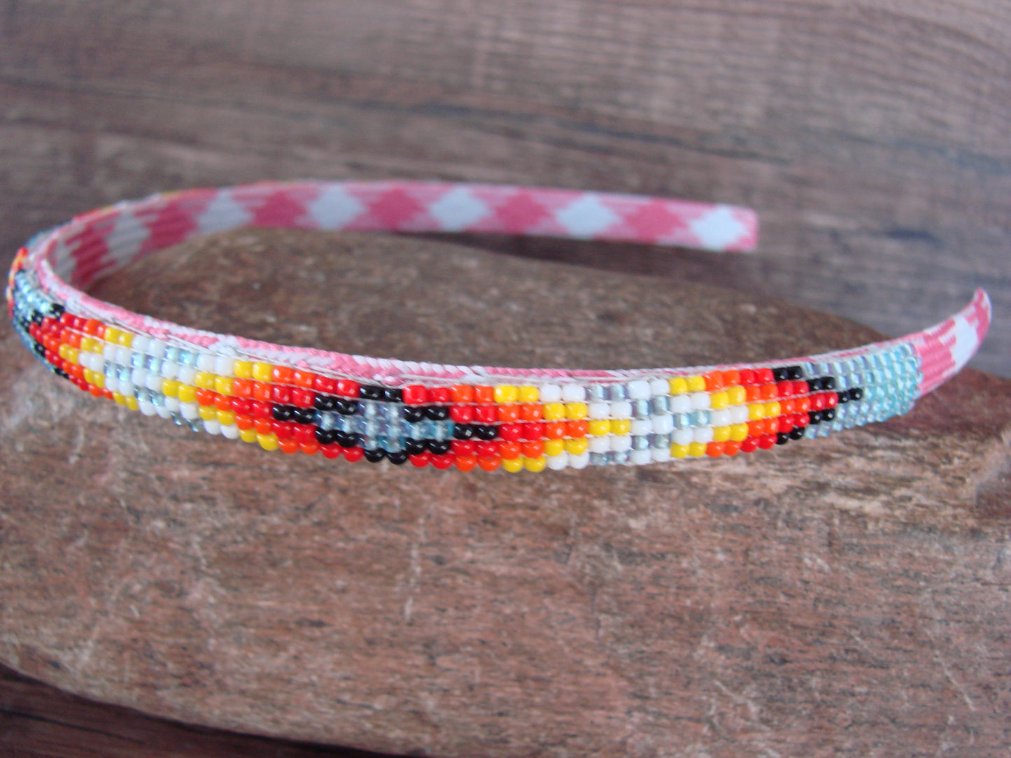 Navajo Indian Hand Beaded Head Band by Raven Cleveland