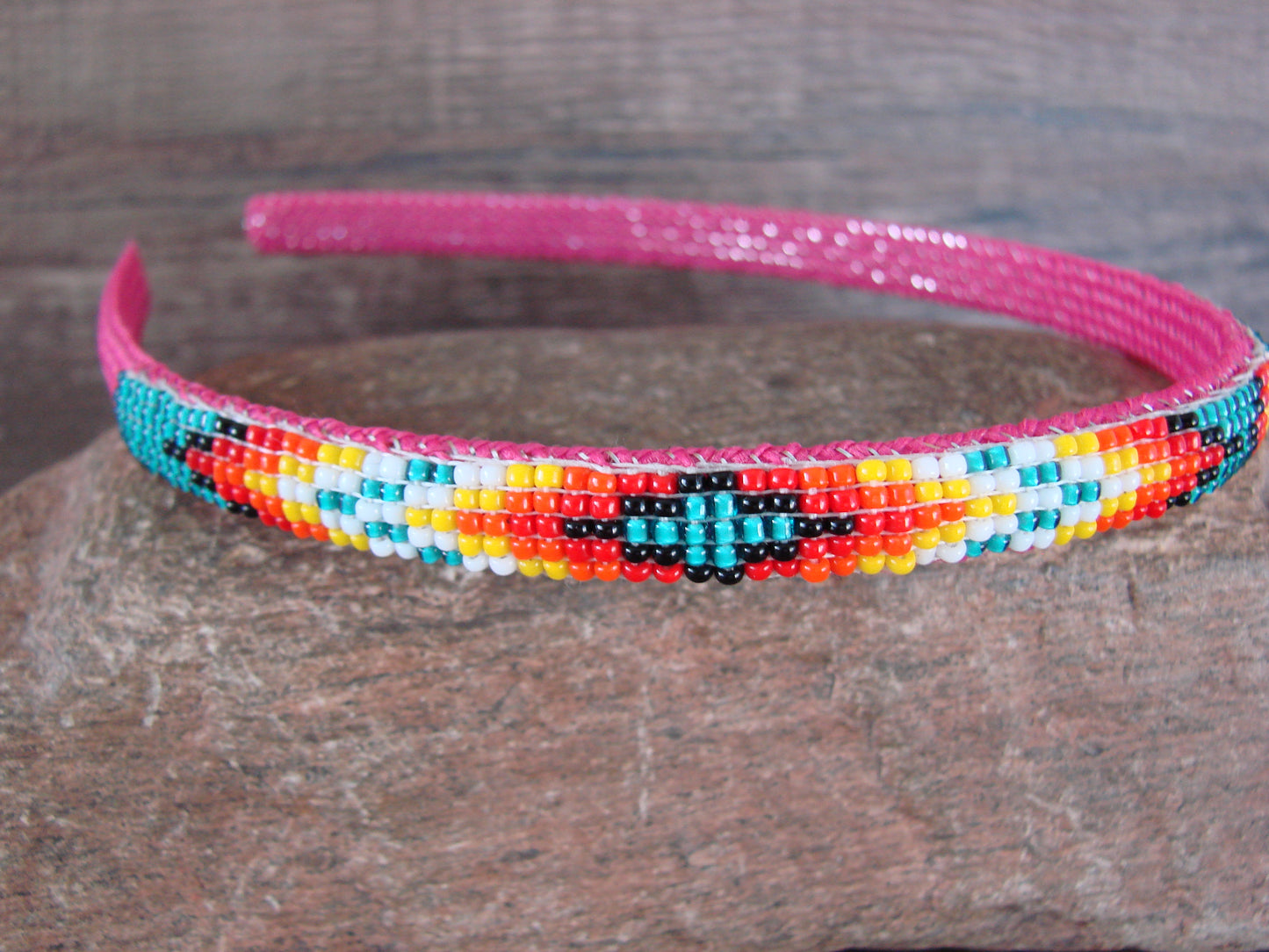 Navajo Indian Hand Beaded Head Band by Raven Cleveland