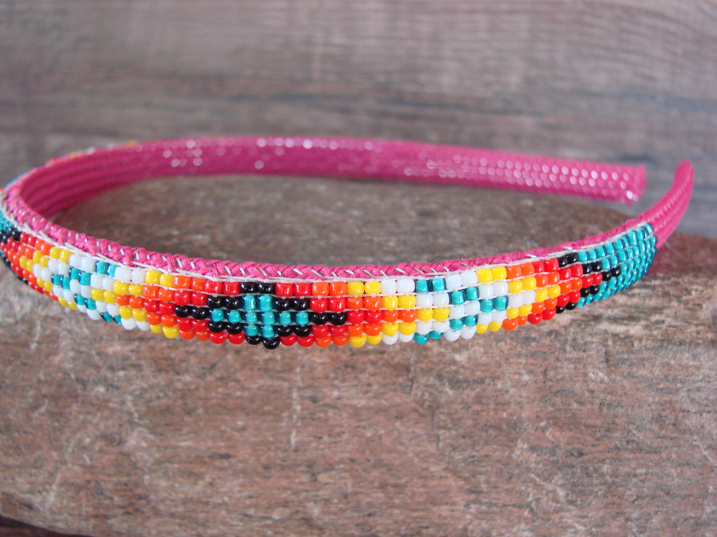 Navajo Indian Hand Beaded Head Band by Raven Cleveland