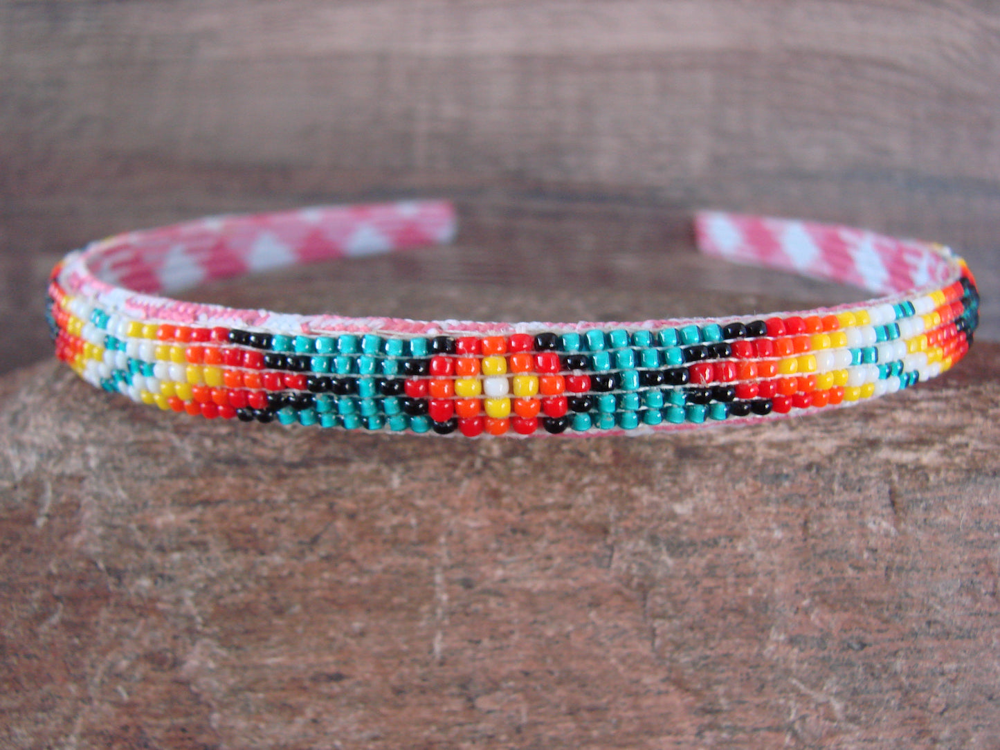Navajo Indian Hand Beaded Head Band by Raven Cleveland