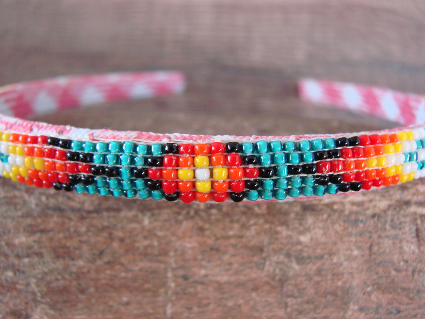 Navajo Indian Hand Beaded Head Band by Raven Cleveland