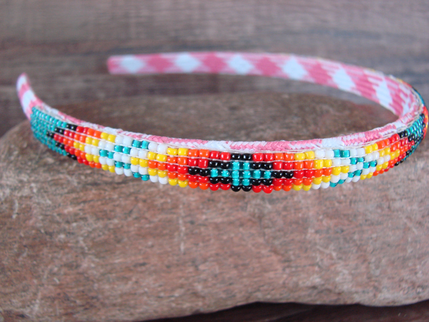 Navajo Indian Hand Beaded Head Band by Raven Cleveland