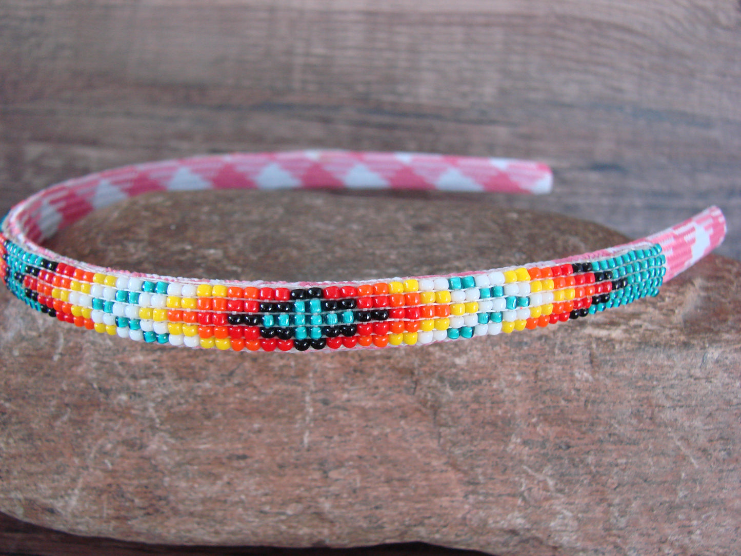 Navajo Indian Hand Beaded Head Band by Raven Cleveland