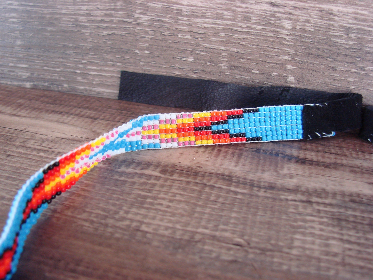 Navajo  Hand Beaded Hat Band by Jacklyn Cleveland