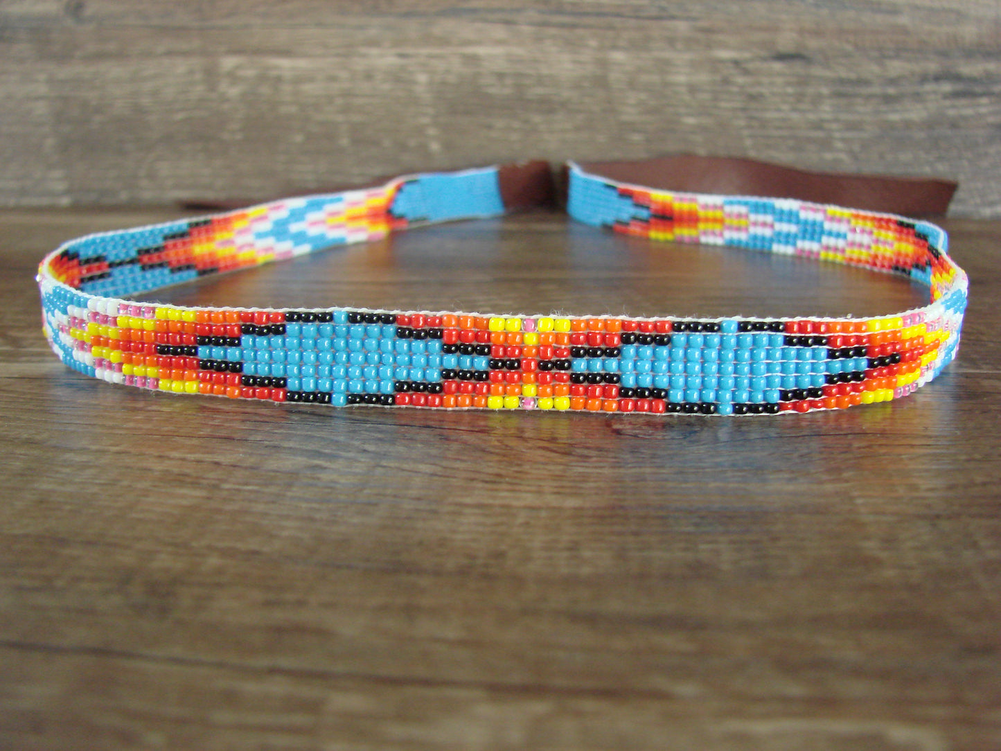 Navajo Hand Beaded Hat Band by Jacklyn Cleveland