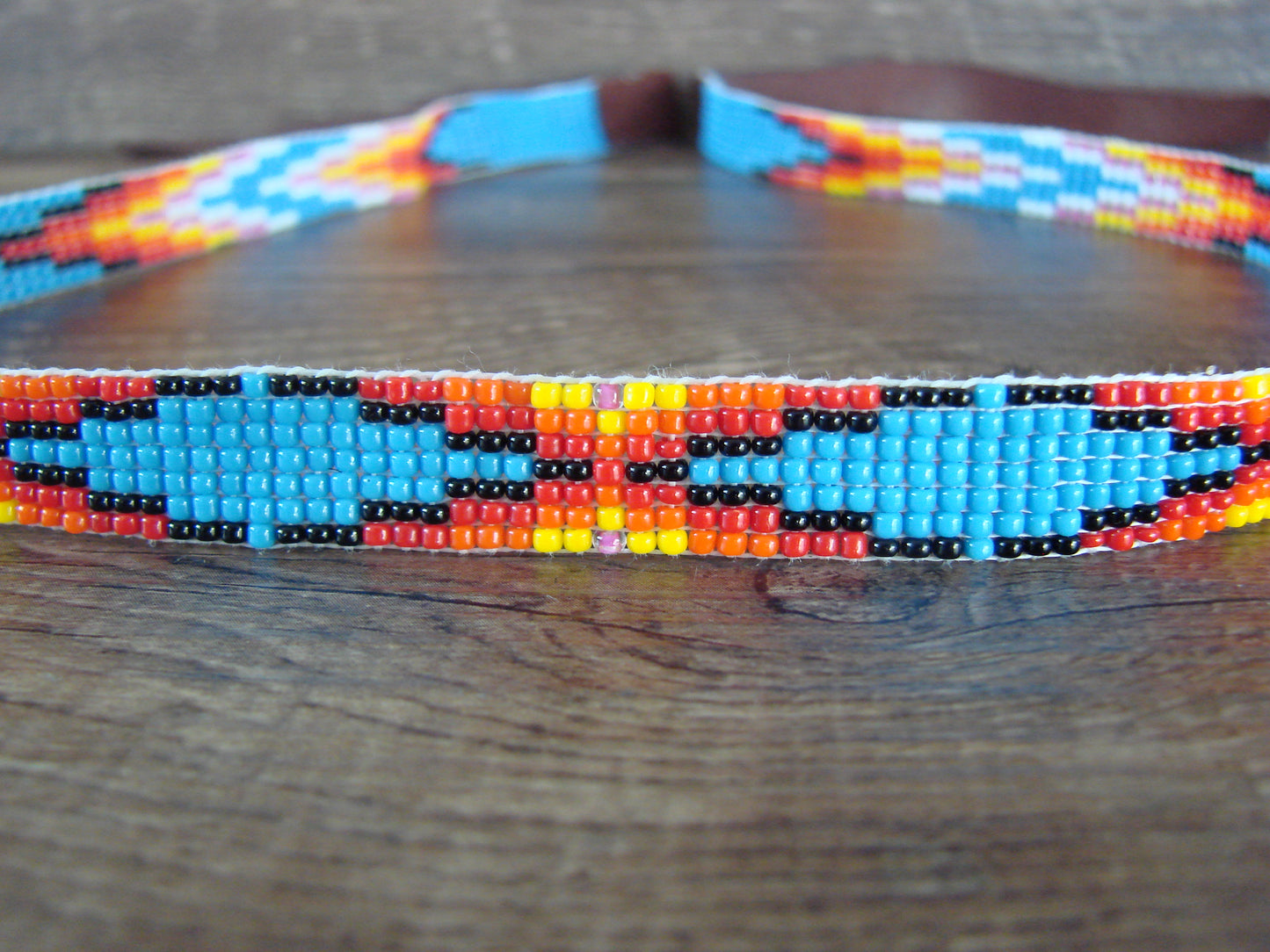 Navajo Hand Beaded Hat Band by Jacklyn Cleveland
