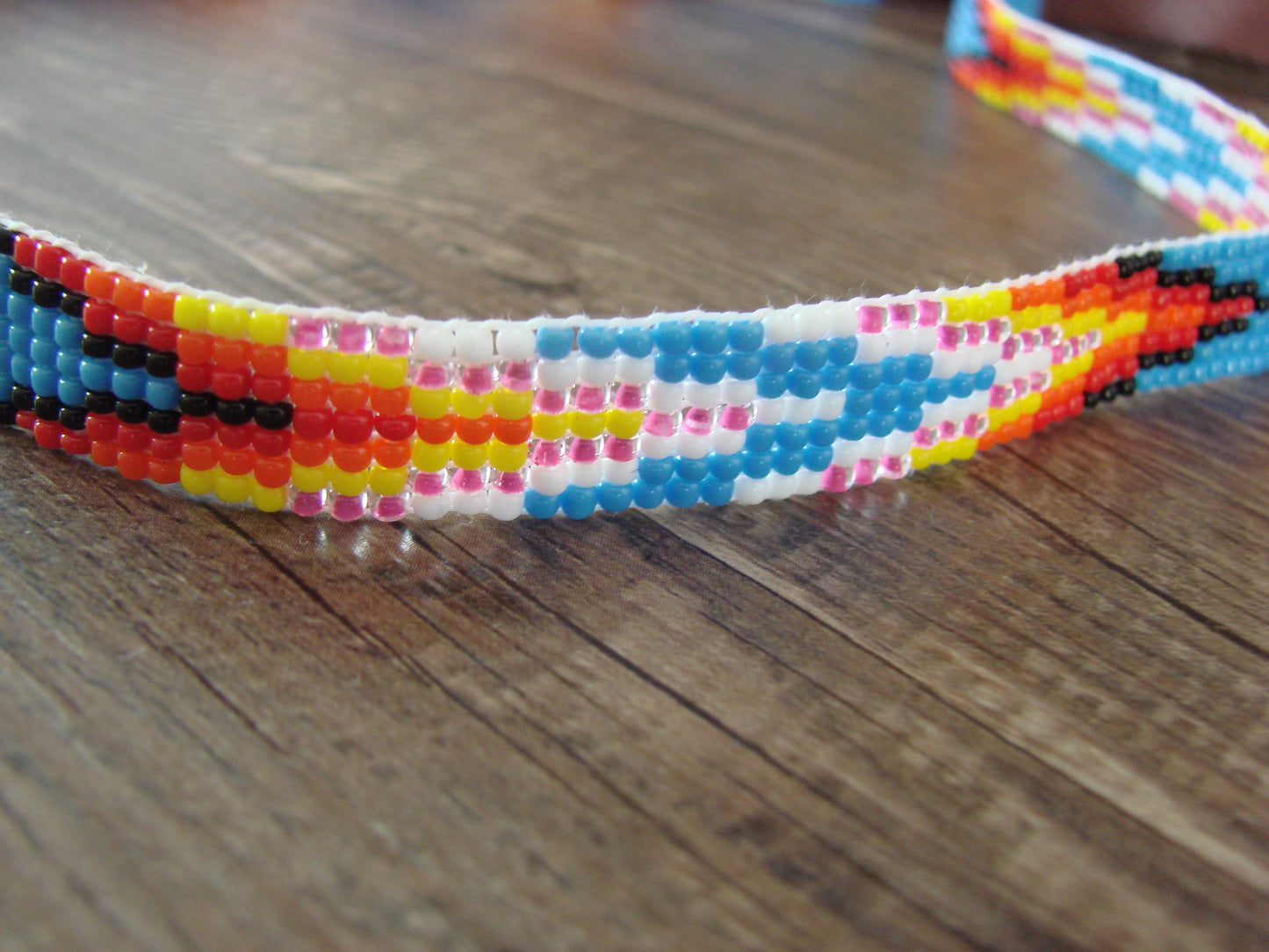 Navajo Hand Beaded Hat Band by Jacklyn Cleveland